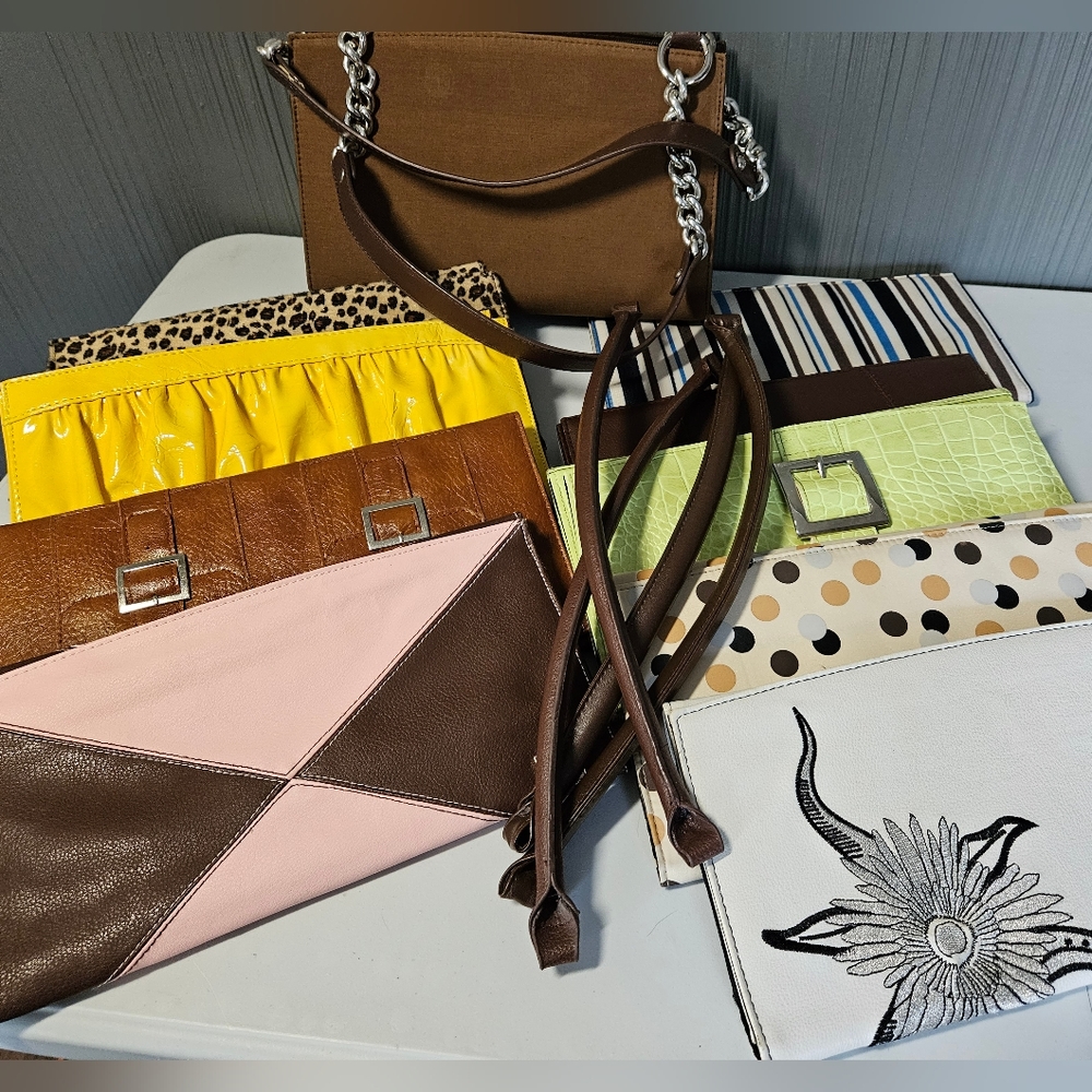 Miche Brown Shoulder Bag, 9 Covers, 4 Straps, Closet Holder